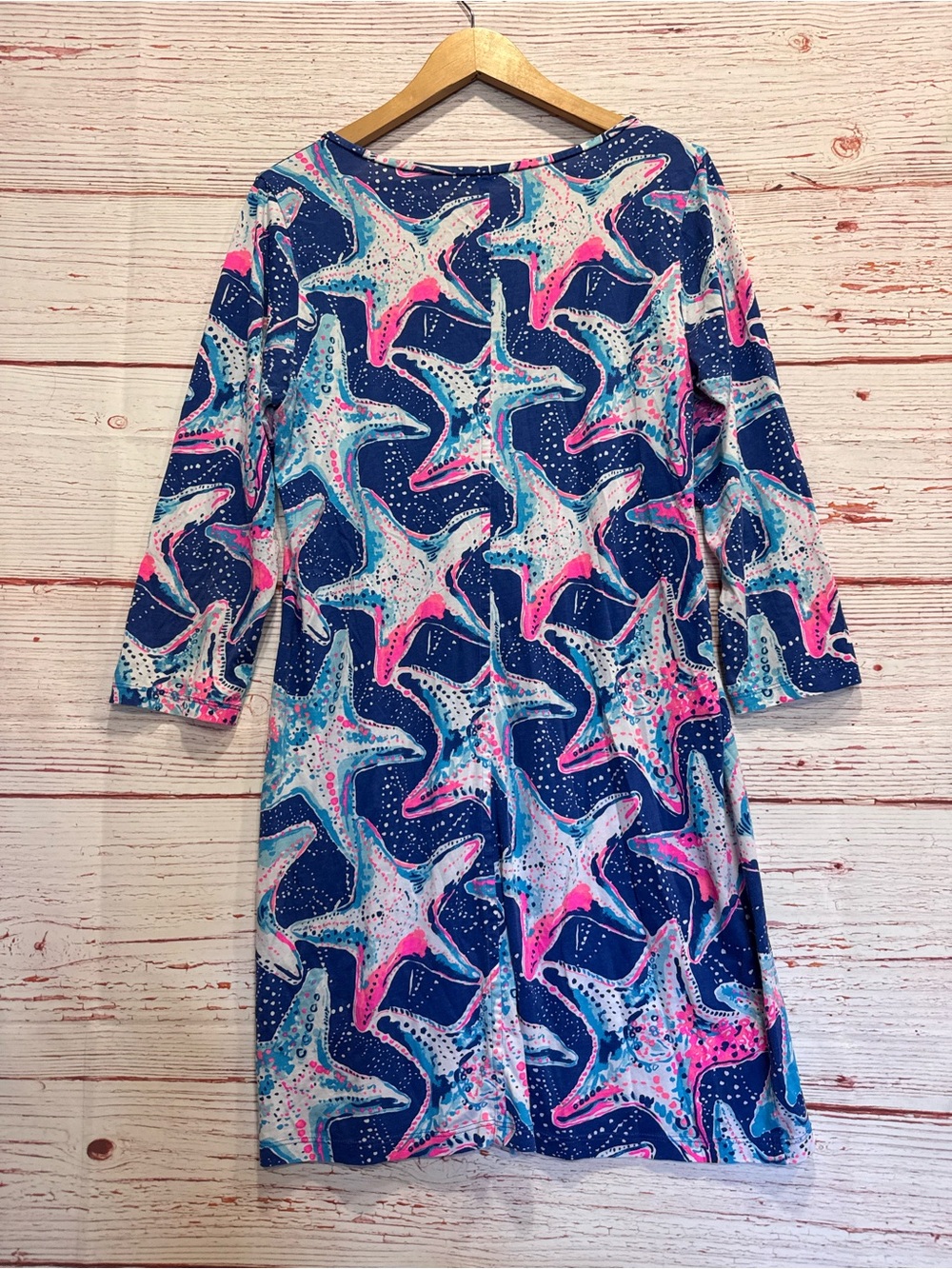 Lilly Pulitzer Beacon Dress in Indigo Star Struck Sz L - Picture 10 of 10